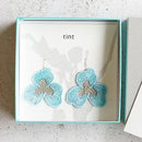 PANSY CRYSTAL, Earrings, Kyoto Yuzen Dyeing