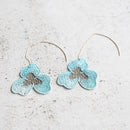 PANSY CRYSTAL, Earrings, Kyoto Yuzen Dyeing