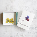 PANSY CHRYSANTHEMUM, Earrings, Kyoto Yuzen Dyeing