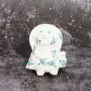 RACCOON FIGURINE TANUTANU FLOWER (BLUE) MALE, Shigaraki Ware