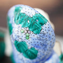 RACCOON FIGURINE TANUTANU LIKE KOKUTANI (BLUE) MALE, Shigaraki Ware