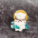 九谷焼コラボ Tanutanu 古九谷風 (イエロー) メス | 信楽焼【置物】