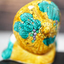 九谷焼コラボ Tanutanu 古九谷風 (イエロー) メス | 信楽焼【置物】