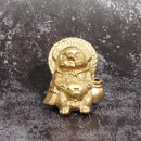RACCOON FIGURINE TANUTANU (GOLD) MALE, Shigaraki Ware