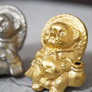 RACCOON FIGURINE TANUTANU (GOLD) MALE, Shigaraki Ware