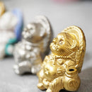 RACCOON FIGURINE TANUTANU (GOLD) MALE, Shigaraki Ware