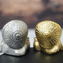 RACCOON FIGURINE TANUTANU (SILVER) FEMALE, Shigaraki Ware