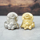 RACCOON FIGURINE TANUTANU GOLD&SILVER SET, Shigaraki Ware