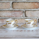 MERRY-GO-ROUND COFFEE CUP & SAUCER SET (2 PIECES EACH), Porcelain