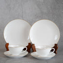 GOLD LINE CUP & SAUCER, DESSERT PLATE SET (2 PIECES EACH), Porcelain
