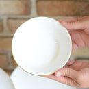 GOLD LINE MEAT PLATE, BOWL, CUP & SAUCER SET (2 PIECES EACH), Porcelain