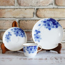 BLUE ROSE CUP & SAUCER, DESSERT PLATE, Porcelain
