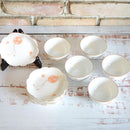 FLOWER BALL JAPANESE TEA CUP, FLOWER SHAPED SMALL PLATE (5 PIECES EACH), Porcelain