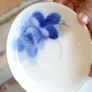 BLUE ROSE CUP & SAUCER (2 PIECES EACH), TEA POT, Porcelain