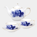 BLUE ROSE CUP & SAUCER (2 PIECES EACH), TEA POT, Porcelain