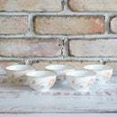 FLOWER BALL JAPANESE TEA CUP (5 PIECE SET), Porcelain