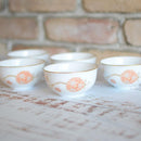 FLOWER BALL JAPANESE TEA CUP (5 PIECE SET), Porcelain