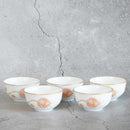 FLOWER BALL JAPANESE TEA CUP (5 PIECE SET), Porcelain