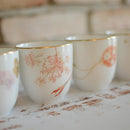 FOUR SEASONS JAPANESE TEA CUP (4 PIECE SET), Japanese Tea Cup, Porcelain