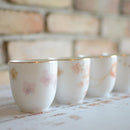 FOUR SEASONS JAPANESE TEA CUP (4 PIECE SET), Japanese Tea Cup, Porcelain