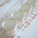 FOUR SEASONS JAPANESE TEA CUP (4 PIECE SET), Japanese Tea Cup, Porcelain