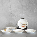 JAPANESE TRADITIONAL SEASON FESTIVAL SMALL PLATE (5 PIECE SET), Small Dish, Porcelain