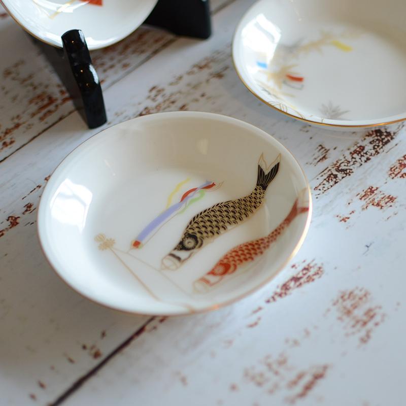 JAPANESE TRADITIONAL SEASON FESTIVAL SMALL PLATE (5 PIECE SET), Small Dish, Porcelain