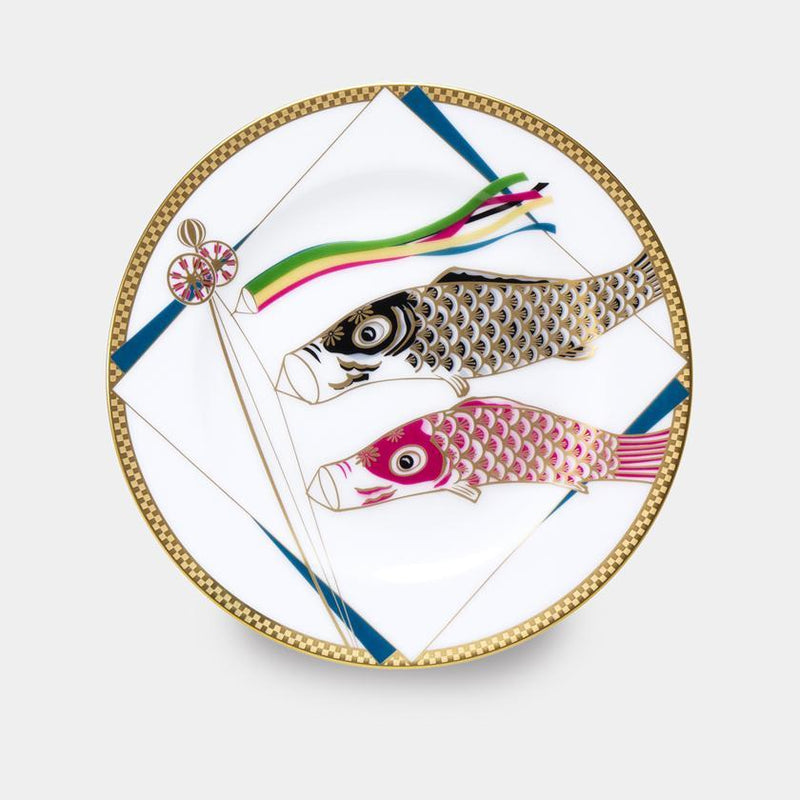 大倉陶園  鯉のぼり 20cm飾り皿【磁器】