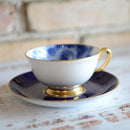 100TH ANNIVERSARY BLUE ROSE CUP & SAUCER, Coffee Cup, Tea Cup, Porcelain