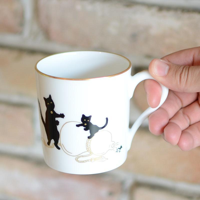 LUCKY BLACK CAT MUG PART-1, Mug, Porcelain