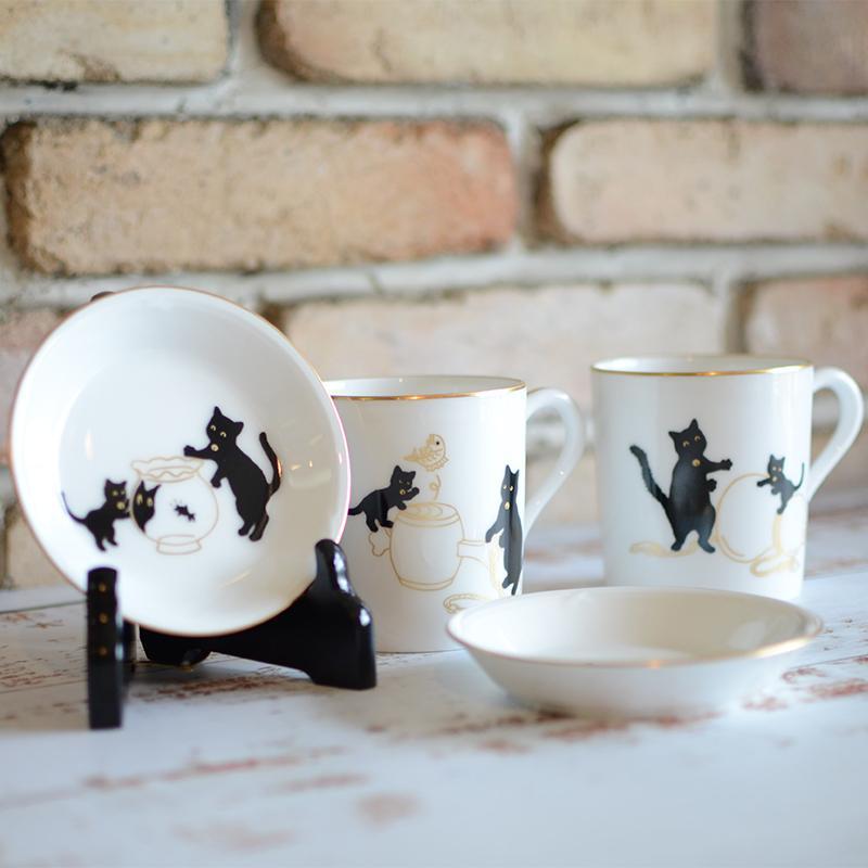 Lucky Cat Ceramic Tea Mugs,Travel case packaging