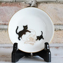 LUCKY BLACK CAT SMALL DISH PART-1, Small Plate, Porcelain