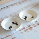 LUCKY BLACK CAT SMALL DISH PART-2, Small Plate, Porcelain