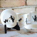 LUCKY BLACK CAT SMALL DISH PART-2, Small Plate, Porcelain