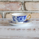 BLUE ROSE CUP & SAUCER, Coffee Cup, Tea Cup, Porcelain