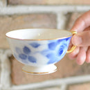 BLUE ROSE CUP & SAUCER, Coffee Cup, Tea Cup, Porcelain