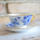 BLUE ROSE CUP & SAUCER, Coffee Cup, Tea Cup, Porcelain