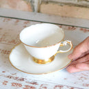 WHITE MASTERPIECE CUP & SAUCER, Coffee Cup, Tea Cup, Porcelain