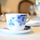BLUE ROSE MORNING CUP & SAUCER, Coffee Cup, Tea Cup, Porcelain