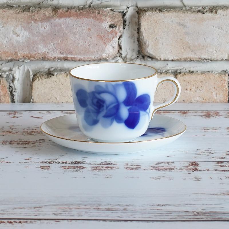 BLUE ROSE (8211) MORNING CUP & SAUCER, Coffee Cup, Tea Cup, Porcelain
