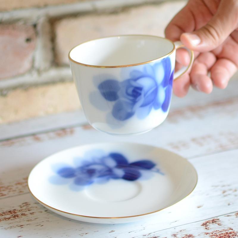 BLUE ROSE (8211) MORNING CUP & SAUCER, Coffee Cup, Tea Cup, Porcelain