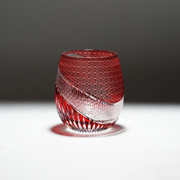 HAKUJA (RED), Glass, rinzen Kiriko