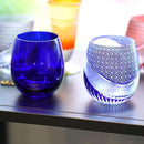 凛然 ienomiグラス 白蛇 -haku ja- (赤)【切子】