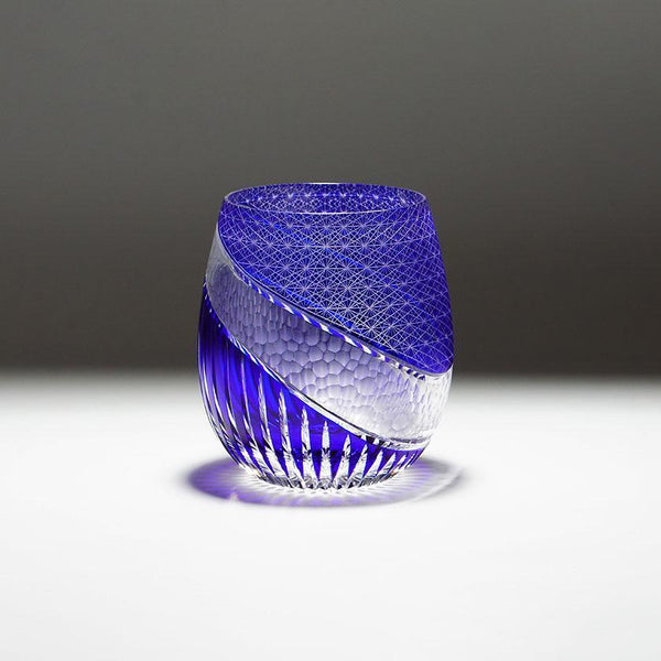 HAKUJA (BLUE), Glass, rinzen Kiriko