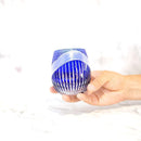 凛然 ienomiグラス 白蛇 -haku ja- (青)【切子】