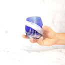 凛然 ienomiグラス 白蛇 -haku ja- (青)【切子】