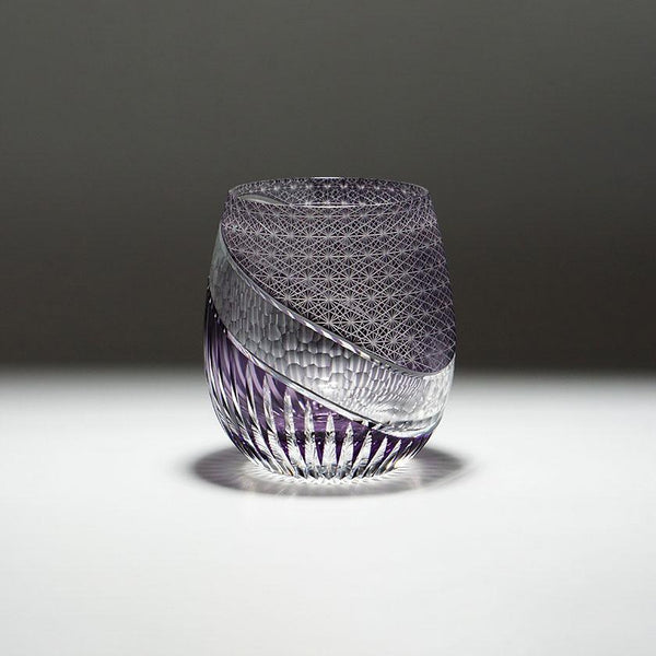 HAKUJA (PURPLE), Glass, rinzen Kiriko