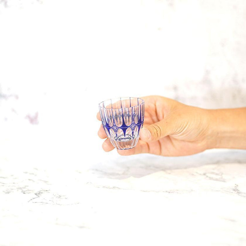 GUINOMI (BLUE), Sake Glass, rinzen Kiriko