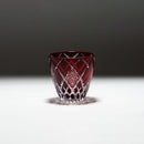 GUINOMI KIKU YARAI (RED), Sake Glass, rinzen Kiriko