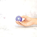 凛然 ぐいのみ 菊と矢来 -kiku yarai- (青)【切子】